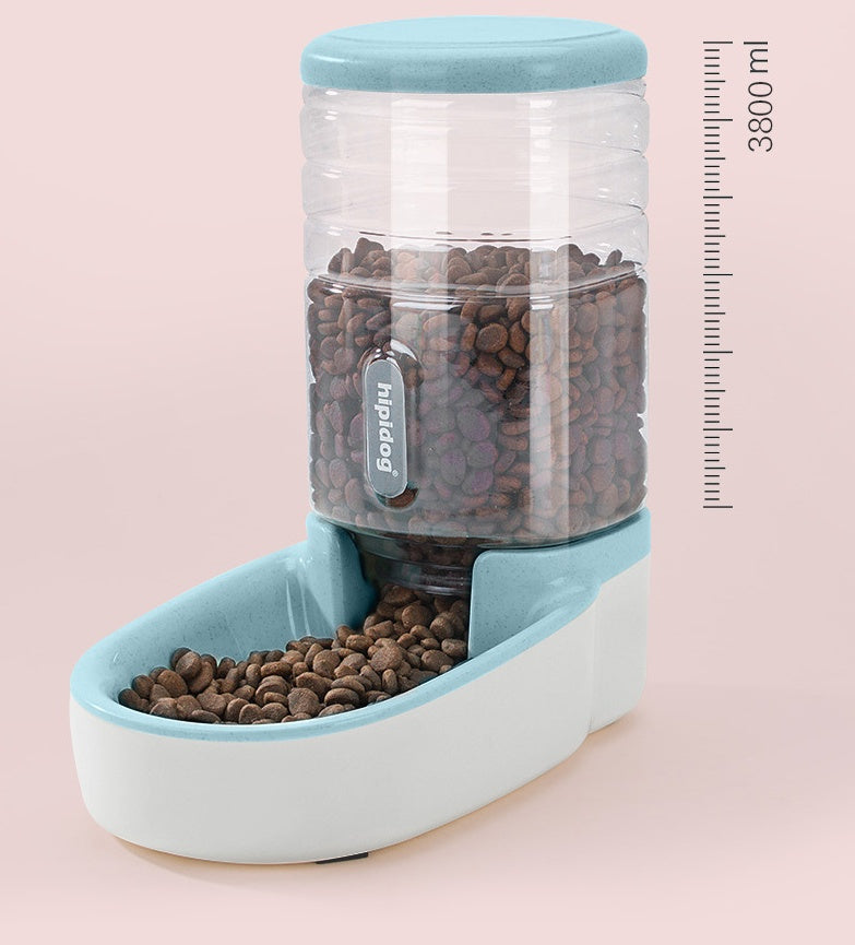 Pet Dog Automatic Feeder pink model with water dispenser and food bowl set
