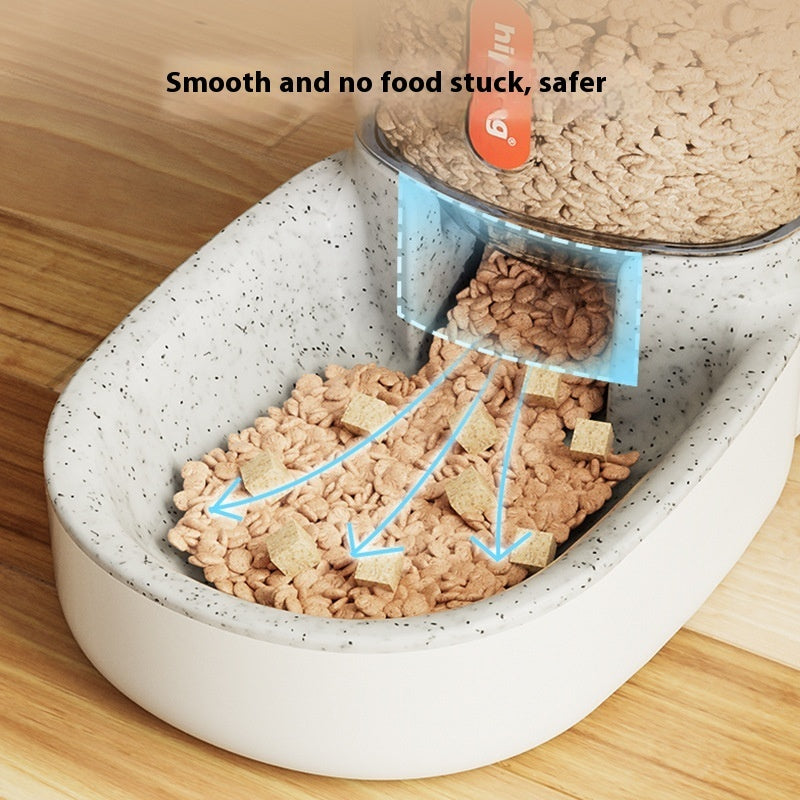 Automatic Pet Drinker with cat drinking from bowl showing continuous water flow