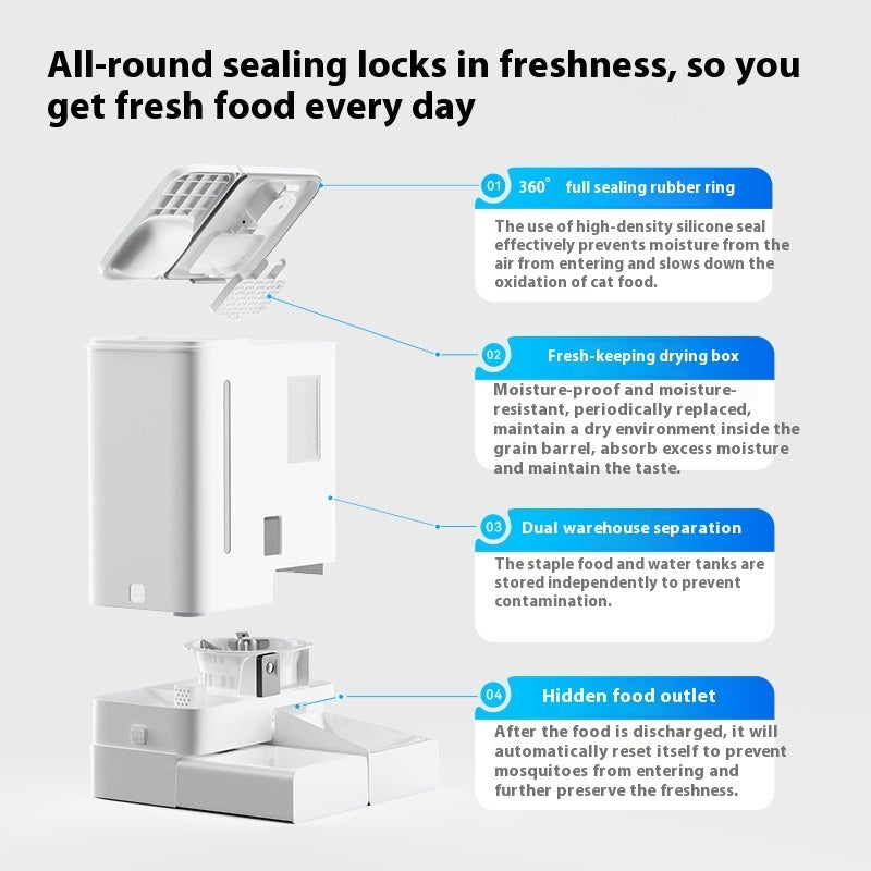 Wireless Smart Video Automatic Pet Feeder for Dogs