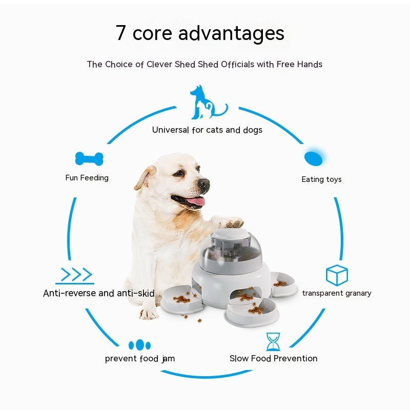 Household High-capacity Pet Automatic Feeder size and usage diagram