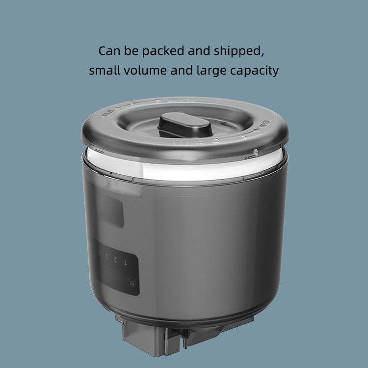 Pet Automatic Feeder dark gray cylindrical model with large food capacity