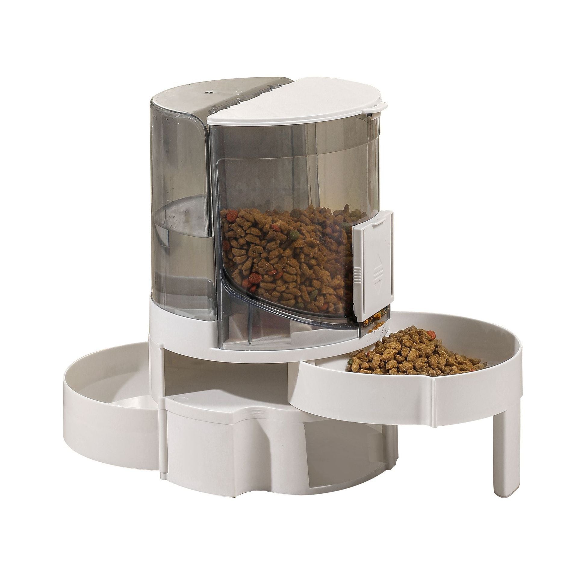 Automatic Water Change Pet Feeder side view displaying compact and lightweight design